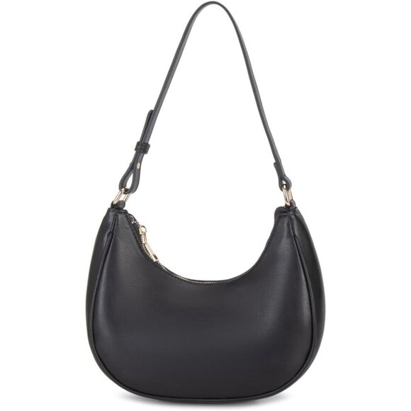 Handbags - Women Moon Black Imported Polyester Pu Leather Zipper Closure Mini Tote Handbag
